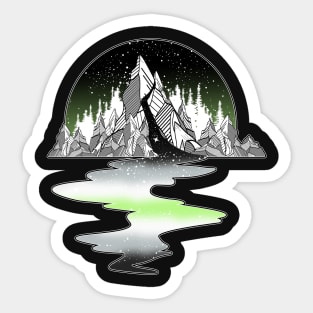 Agender Mountain River Sticker